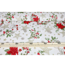 Dekoratív párnahuzat Karácsonyi rózsák bézs színű