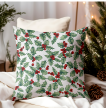 Karácsonyi párnahuzat magyal motívummal
