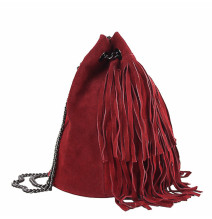 Suede bojt bőr kézitáska 429 piros