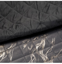 Bársony ágytakaró Luiz6 sötétszürke arannyal