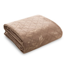 Bársony ágytakaró Luiz6 sötétbézs arannyal