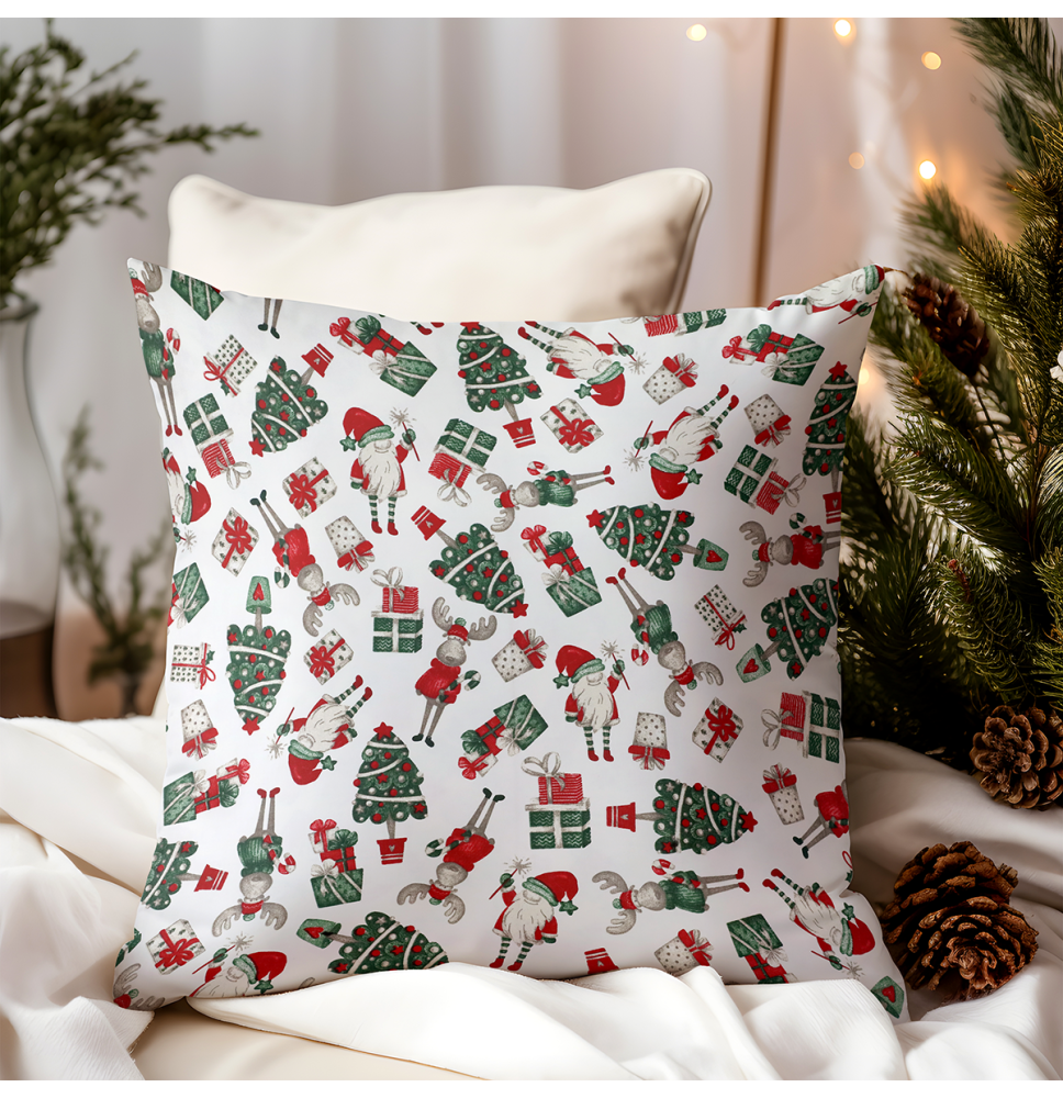 Karácsonyi pamut párnahuzat Karácsonyi