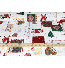 Karácsonyi pamut párnahuzat HoHoHo