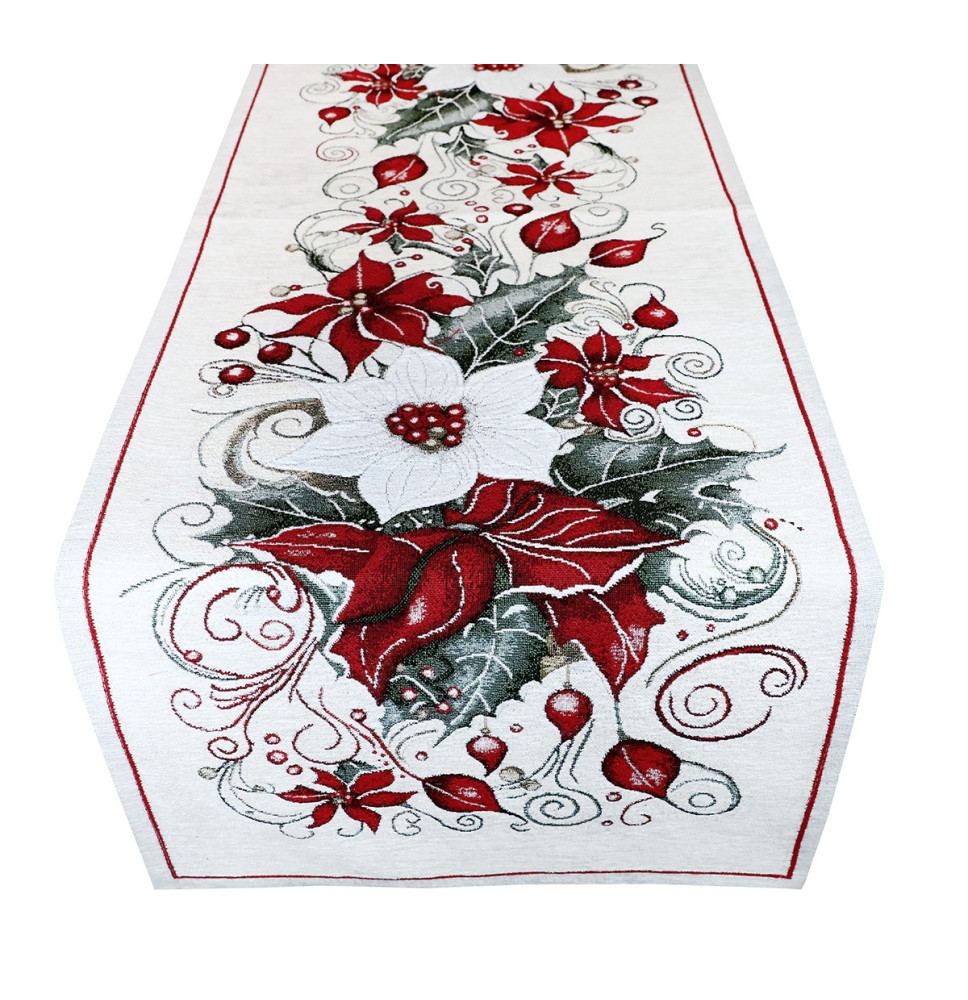 Gobelin terítő Karácsonyi rózsa Chenille IT040