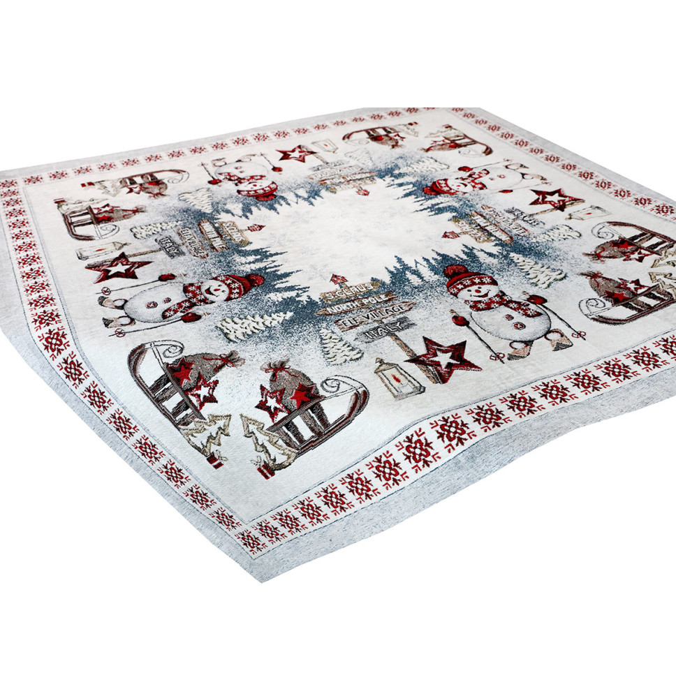 Karácsonyi zsenília terítő Északi-sark 90x90 cm Chenille IT037