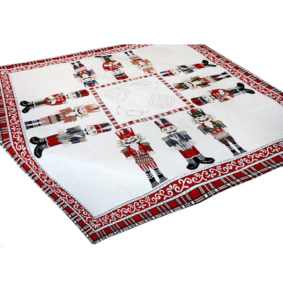 Karácsonyi zsenília terítő Diótörő 90x90 cm Chenille IT035