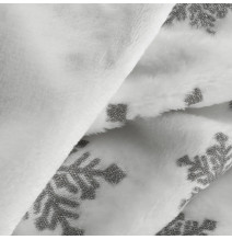 Karácsonyi takaró ezüst hópelyhekkel