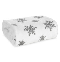 Karácsonyi takaró ezüst hópelyhekkel