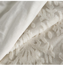 Bájos hópelyhekkel díszített karácsonyi takaró