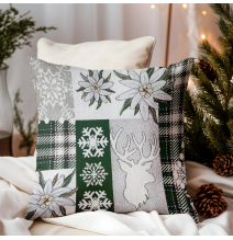 Téli zsenília párnahuzat "Green Elegance" Chenille IT041
