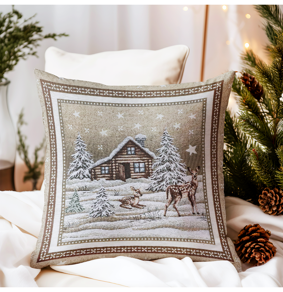 Párnahuzat gobelin 42x42 cm Chenille IT030