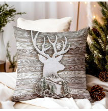 Párnahuzat gobelin Szarvas, barna zsenília IT027