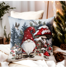 Karácsonyi párnahuzat gobelin Chenille Gombamanó
