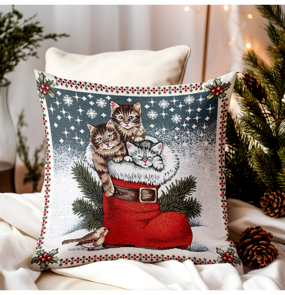 Párnahuzat gobelin 42x42 cm Chenille IT02