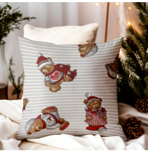 Párnahuzat Teddy mackó szürke