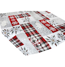 Karácsonyi zsenília terítő "Piros elegancia" 90x90 cm Chenille IT041 másolata