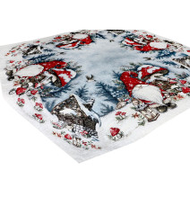 Karácsonyi zsenília terítő Gombamanó 90x90 cm Chenille IT039