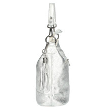 Női bőr kézitáska MI38 ezüst Made in Italy