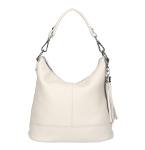 Női bőr kézitáska MI38 bézs Made in Italy