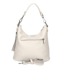 Női bőr kézitáska MI38 bézs Made in Italy