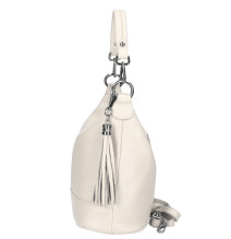 Női bőr kézitáska MI38 bézs Made in Italy