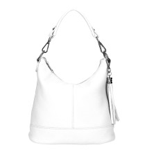 Női bőr kézitáska MI38 fehér Made in Italy