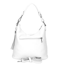 Női bőr kézitáska MI38 fehér Made in Italy