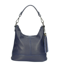 Női bőr kézitáska MI38 sötétkék Made in Italy