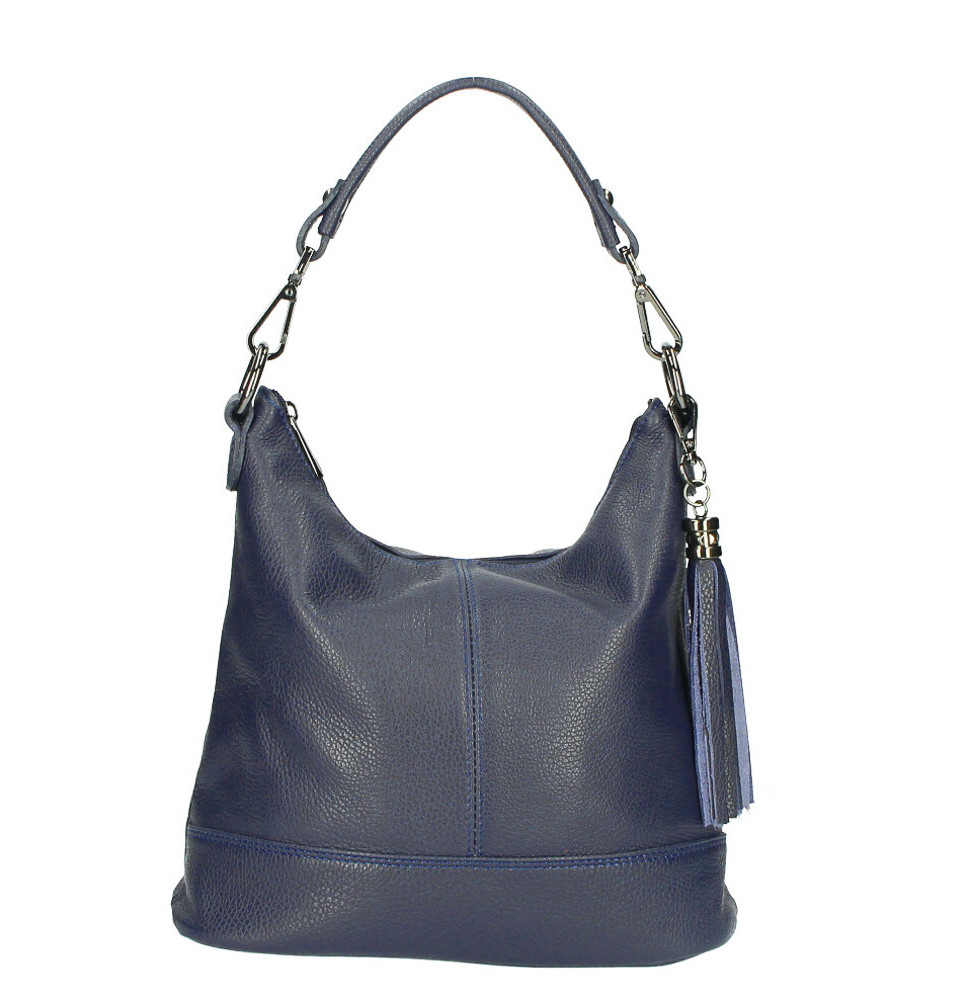 Női bőr kézitáska MI38 sötétkék Made in Italy