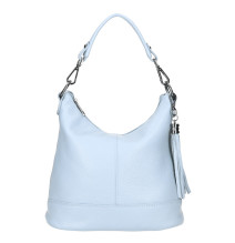 Női bőr kézitáska MI38 ég kék Made in Italy