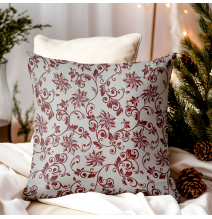 Karácsonyi dekoratív párnahuzat karácsonyi rózsa