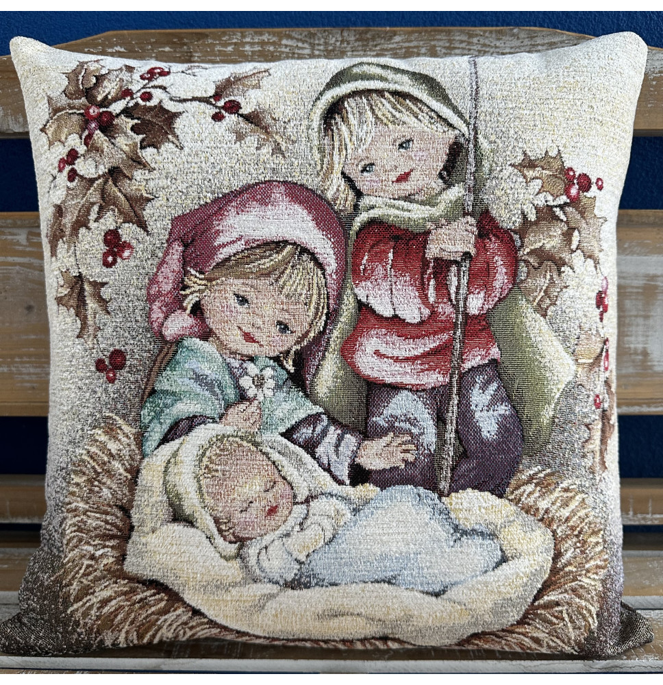 Párnahuzat gobelin 42x42 cm Chenille 6133