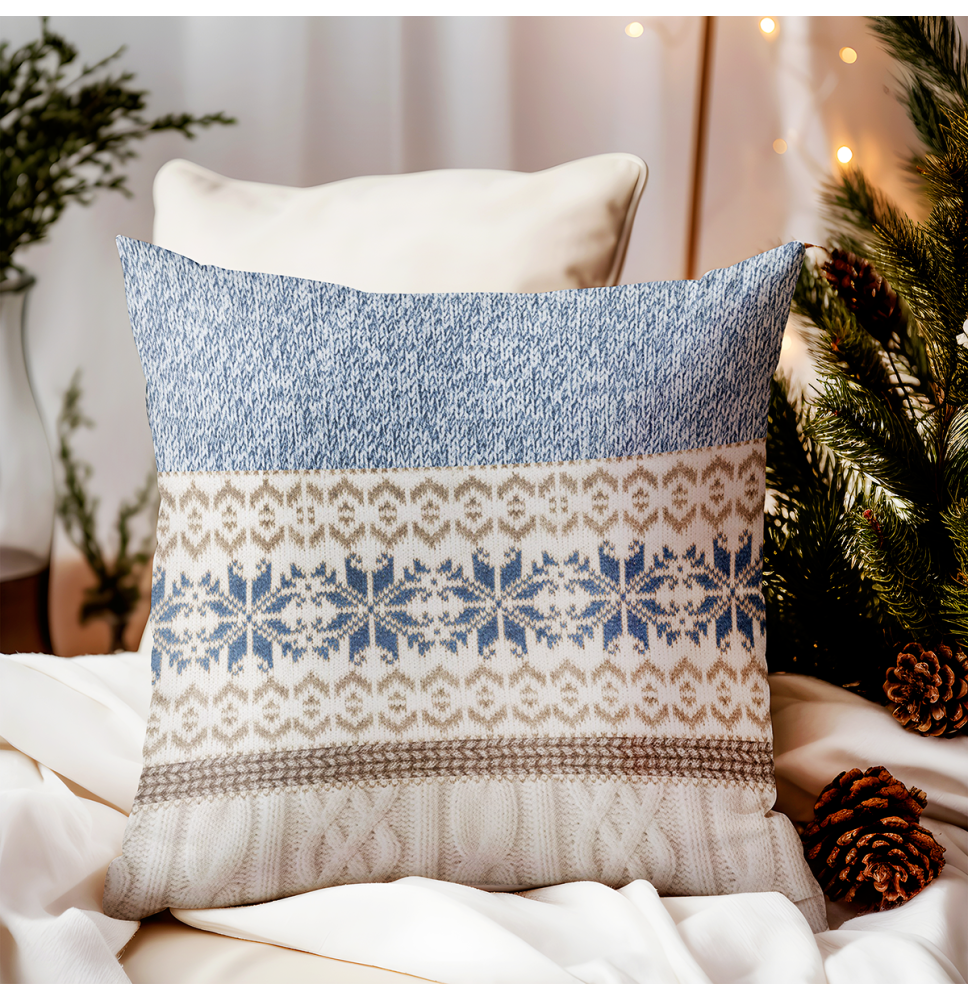 Párnahuzat Jersey kék 40x40 cm MADE IN ITALY