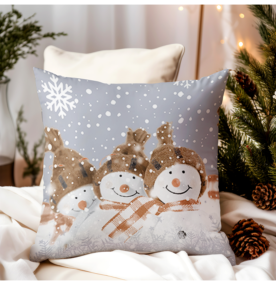 Párnahuzat Hóember bézs 40x40 cm Made In Italy