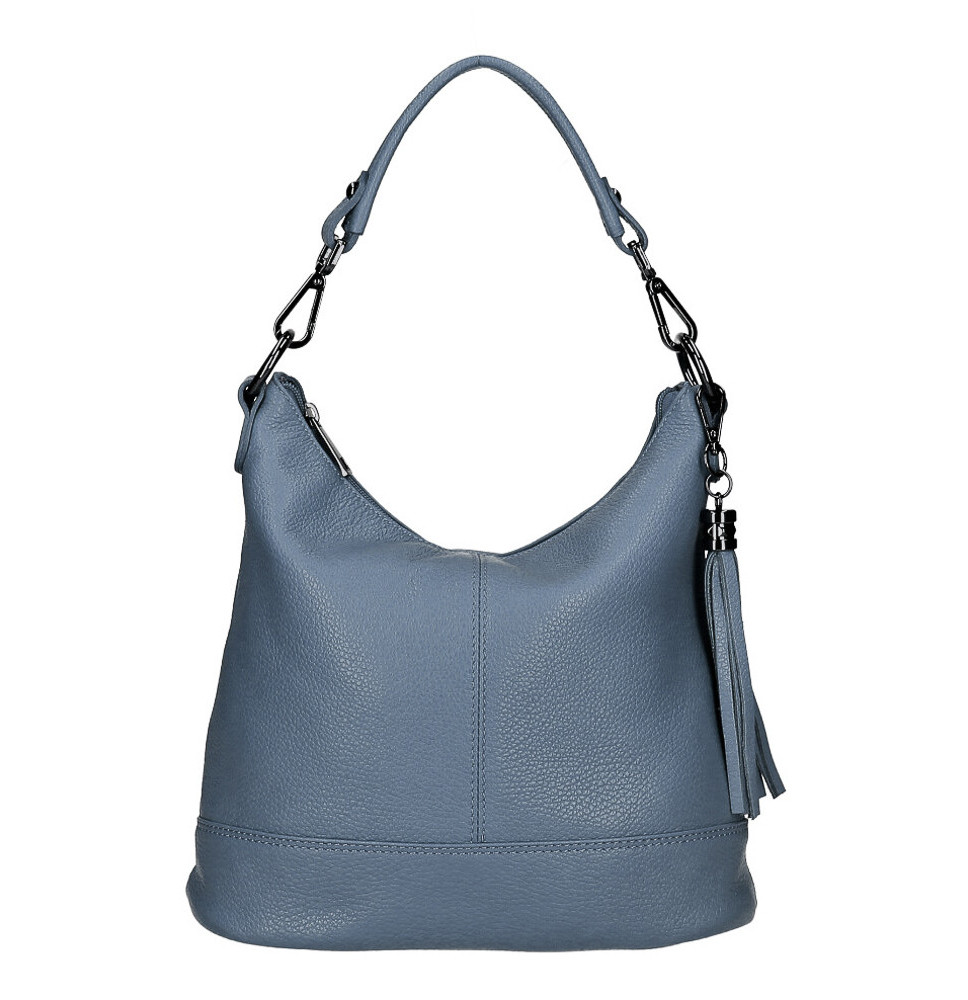 Női bőr kézitáska MI38 égszínkék Made in Italy