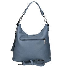 Női bőr kézitáska MI38 égszínkék Made in Italy