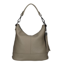 Női bőr kézitáska MI38 sötétszürke-barna Made in Italy