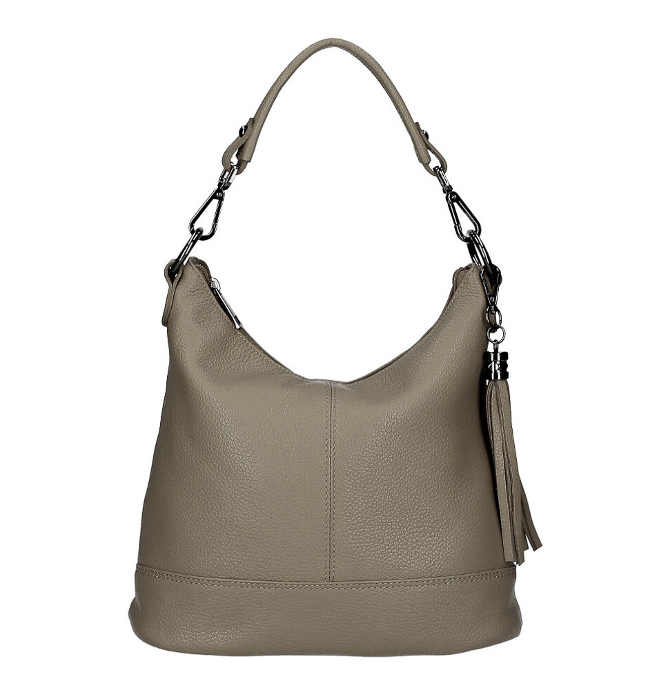 Női bőr kézitáska MI38 sötétszürke-barna Made in Italy