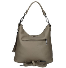 Női bőr kézitáska MI38 sötétszürke-barna Made in Italy