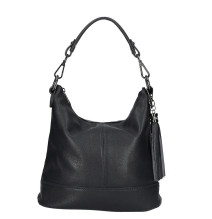 Női bőr kézitáska MI38 fekete Made in Italy