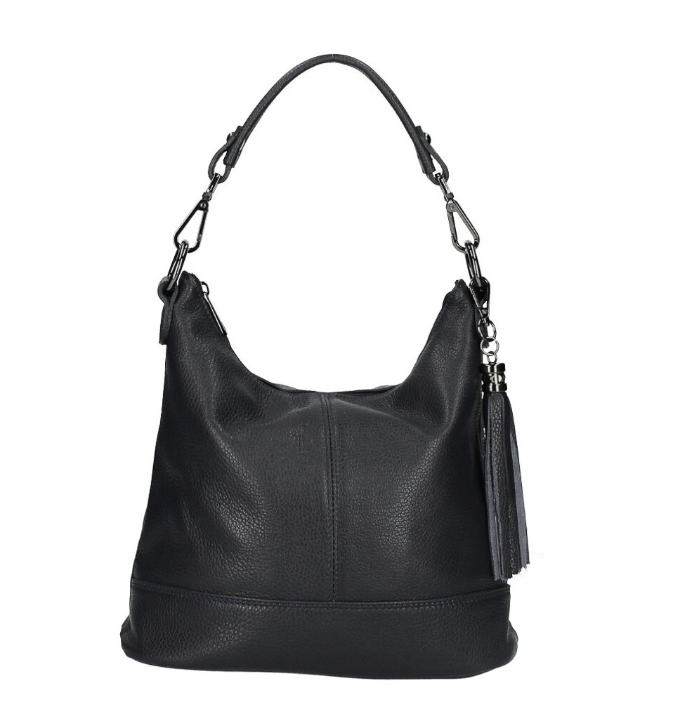 Női bőr kézitáska MI38 fekete Made in Italy