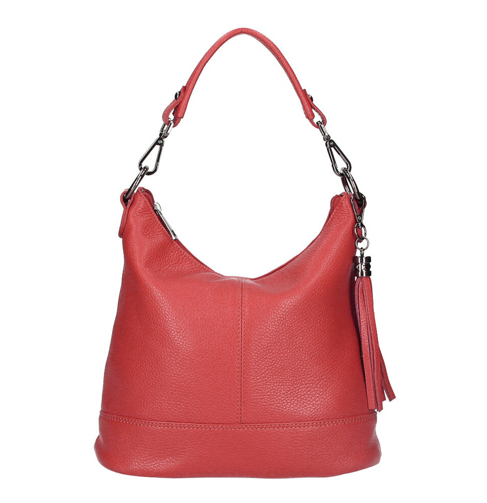 Női bőr kézitáska MI38 piros Made in Italy