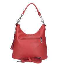 Női bőr kézitáska MI38 piros Made in Italy