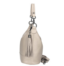 Női bőr kézitáska MI38 szürkésbarna Made in Italy