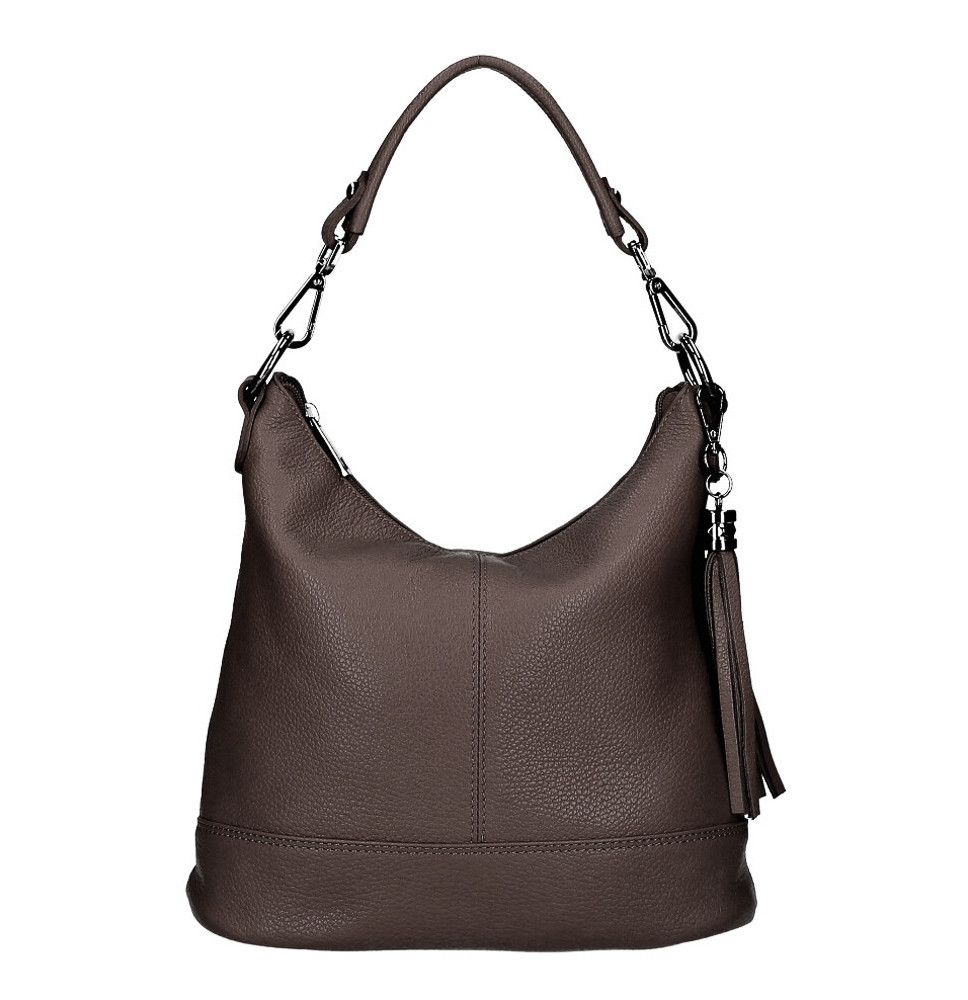 Női bőr kézitáska MI38 sötétbarna Made in Italy