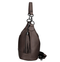 Női bőr kézitáska MI38 sötétbarna Made in Italy