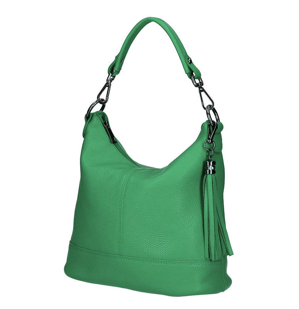 Női bőr kézitáska MI38 zöld Made in Italy