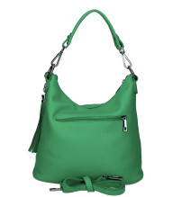 Női bőr kézitáska MI38 zöld Made in Italy