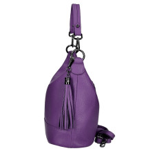 Női bőr kézitáska MI38 sötétlila Made in Italy