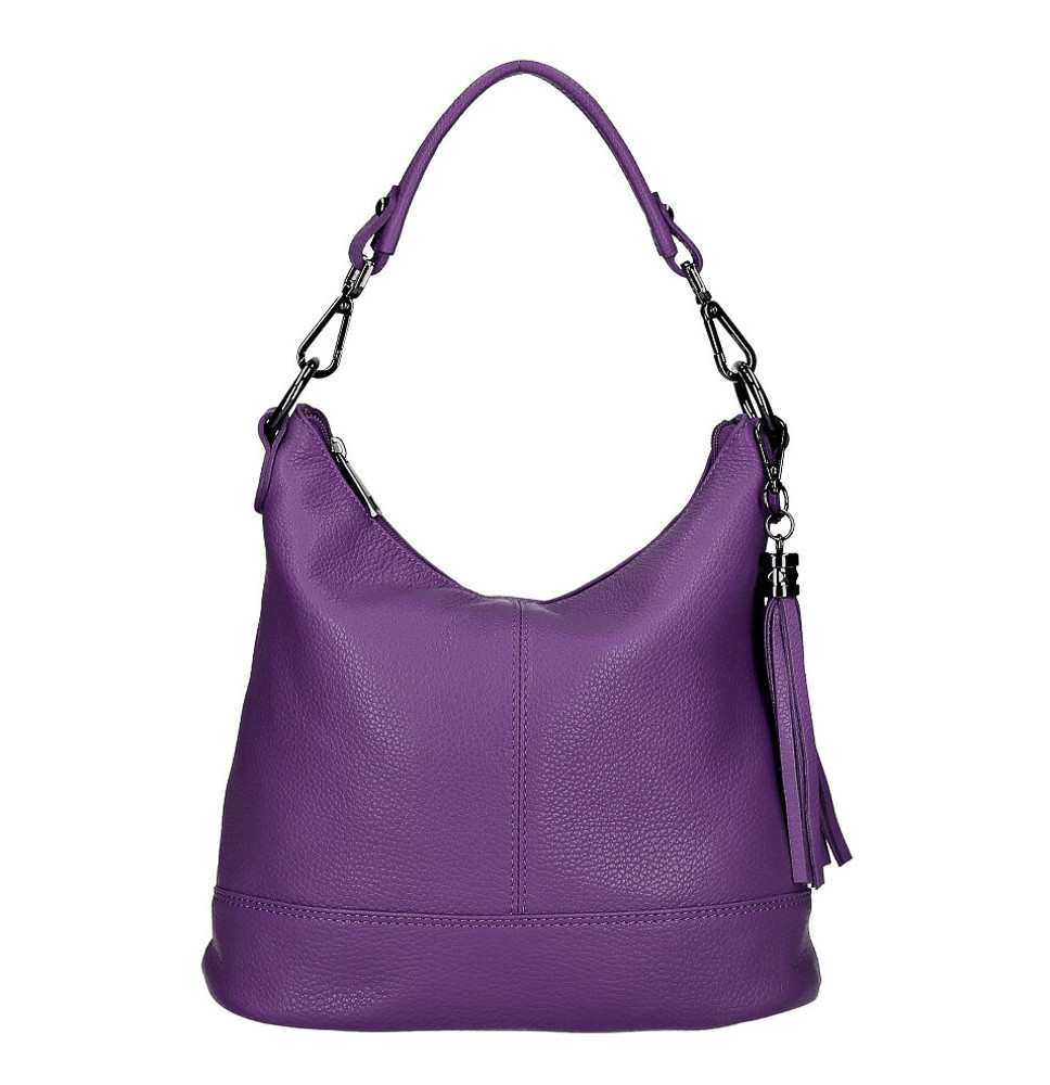 Női bőr kézitáska MI38 sötétlila Made in Italy